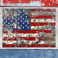 America Flag On Broken Wall Photography Backdrop SBH0171