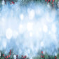Blue Bokeh Christmas Pine Photography Backdrops for Picture