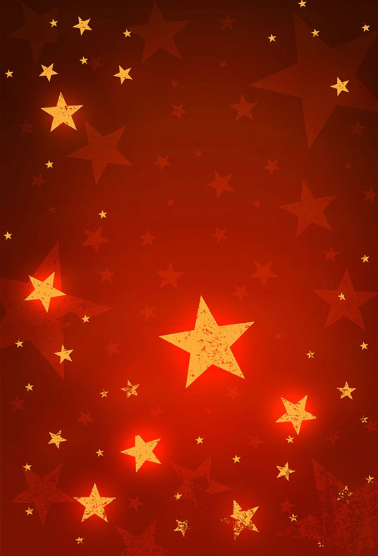 Red Background Star Gold Backdrops for Photography