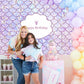 Mermaid Purple Photography Backdrop for Birthday Party