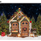Christmas Trees Wooden House Backdrop for Photography SBH0273