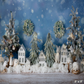 Christmas Trees And Woodland Animals Backdrop for Photography SBH0265