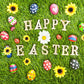 Happy Easter Green Spring Grass Photo Backdrop for Picture