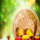 Bokeh Easter Backdrop Red Apples On The Basket Photography Background