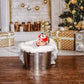 Christmas White Brick Fireplace Wood Floor Photography Backdrop