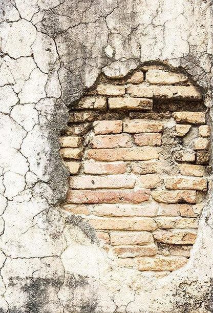 Old and Damaged Brick Wall Backdrop For Photography