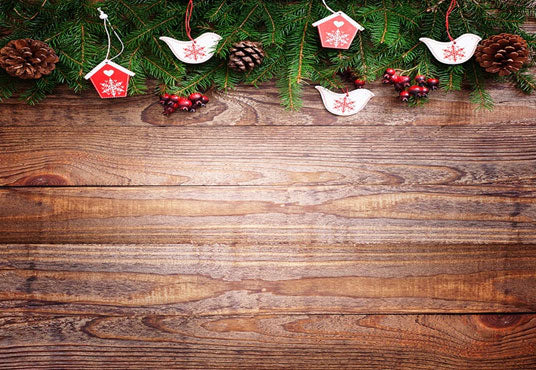 Christmas wood plank photography background
