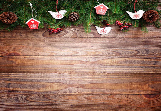 Christmas wood plank photography background