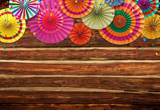 Colorful Origami Wood Texture Photography Backdrop for Studio
