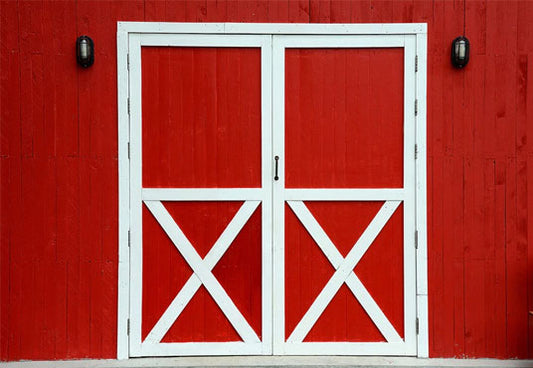 Red Barn Wooden Backdrop for Picture