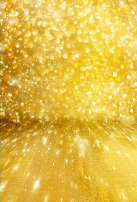 Bokeh Golden Glitter Background Backdrop