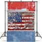 America Flag On Broken Wall Photography Backdrop SBH0171