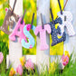 Easter Festival Green Grass and Flower Backdrop For Photography Background