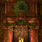 New Arrival-Fireplace Decorated Christmas Holly Wreath Garland Backdrop SBH0215