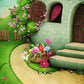 Cartoon Little House Flower Decoration Backdrop Wonderland Photography Background