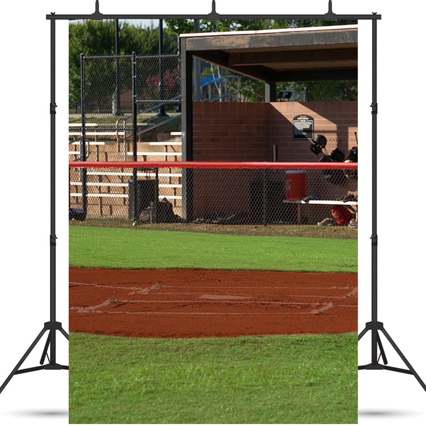 Baseball field and Dugout Backdrop for Sports Photography SBH0238