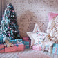 Christmas Pink Gift Star Bell Backdrop for Studio