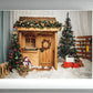 Wooden House Snow Christmas Photography Backdrops