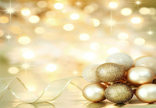 Gold Bell Bokeh Christmas Backdrop for Photography Prop