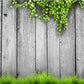 Grey Wood Wall Green Plant Spring Photography Backdrops