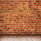 Red Brick Wall With Wood Floor Background For Photography Backdrop