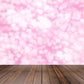 Pink Bokeh Brown with Wood Floor Backdrop for Photography