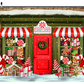 Cookie Store Front Decorated With Christmas Sweets Backdrop SBH0268