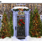 Christmas Porch Decorated Backdrop for Photography SBH0277