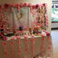 Gold Dancer Birthday Pink Flowers Baby Show Backdrop for Party Decor