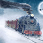 Vintage Train Winter Santa Claus Christmas Backdrops