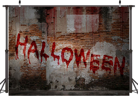 Halloween Bloody Scary Brick Wall Backdrop for Photography SBH0240