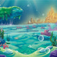 Undersea Gold Castle Baby Show Backdrops for Party