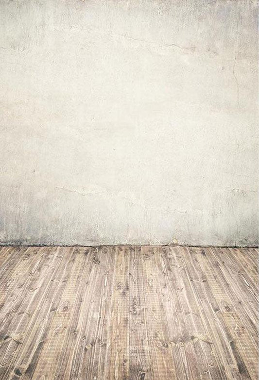 White Wall Old Wood Floor Texture Backdrop For Photography