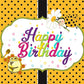 Bee Cartoon Backdrop for Birthday Party Photography