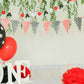 1st Birthday Polka Flag Newborn Baby Show Backdrops