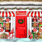 Candy Shop Decorated With Christmas Sweets Backdrop SBH0269