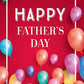 Happy Father's Day Background Colorful Balloons Decoration Red Photography Backdrop