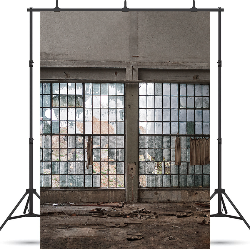 Big Windows Workshop Hall Factory Photography Backdrop SBH0199
