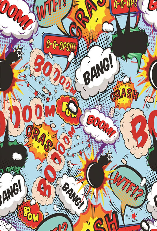 Super Hero Boom Baby Show Graffiti Table Background Backdrops