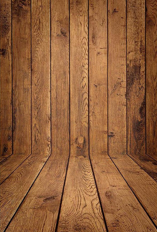 Retro Wooden Wall And Floor Mat Photography Backdrop