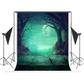 Wood Floor Branches Night of Halloween Photo Backdrops