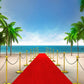 Summer Tropical Red Carpet Blue Sky Backdrops