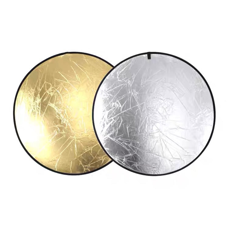 24 Inch/60cm Round 2-in-1 Multi-Disc Reflector for Studio Photography Lighting and Outdoor Lighting