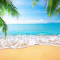 Sea Beach Blue Sky Landscape Backdrop for Summer Sea Vocation Theme Photography