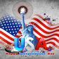 Grey American Flag And Statue Of Liberty For Independence Day Photography Backdrop
