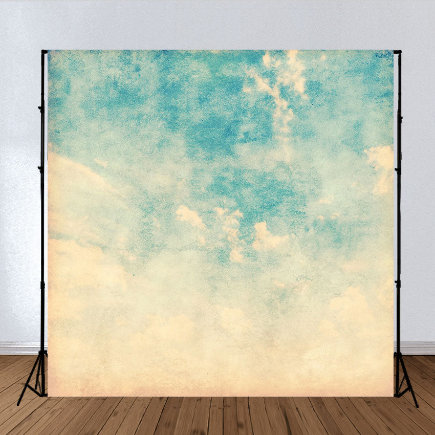White Blue Sky Pattern Abstract Photo Backdrop