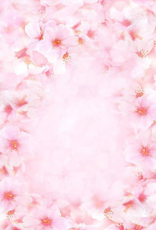 Beautiful Pink Flowers Backdrop for Photography