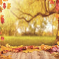 Fall Nature Maple Leaves Wood Photo Studio Backdrop