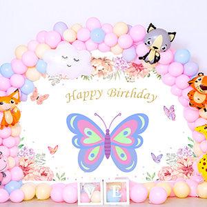 Butterfly Flower Photography Backdrop for Birthday Baby Shower Party