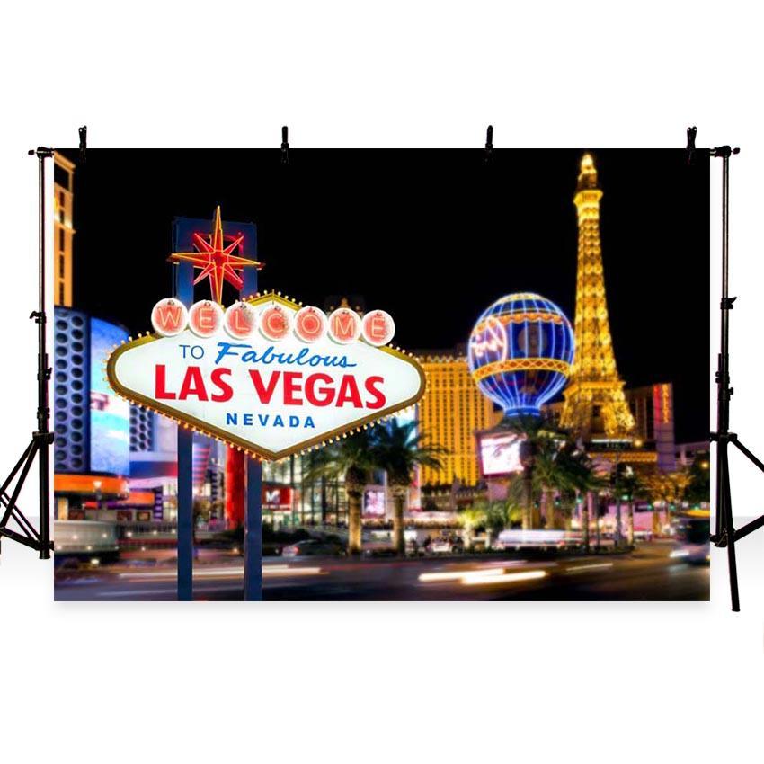 Mocsicka Las Vegas Theme American Cityscape Backdrop for Party Photography